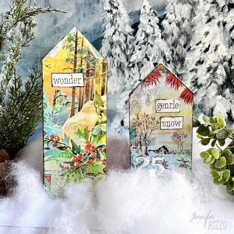 amazing and easy christmas craft paper ideas 3 mixed media vintage post card ornaments