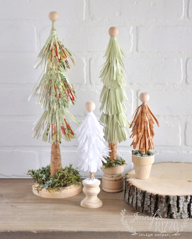 amazing and easy christmas craft paper ideas 7 recycled paper fringe trees