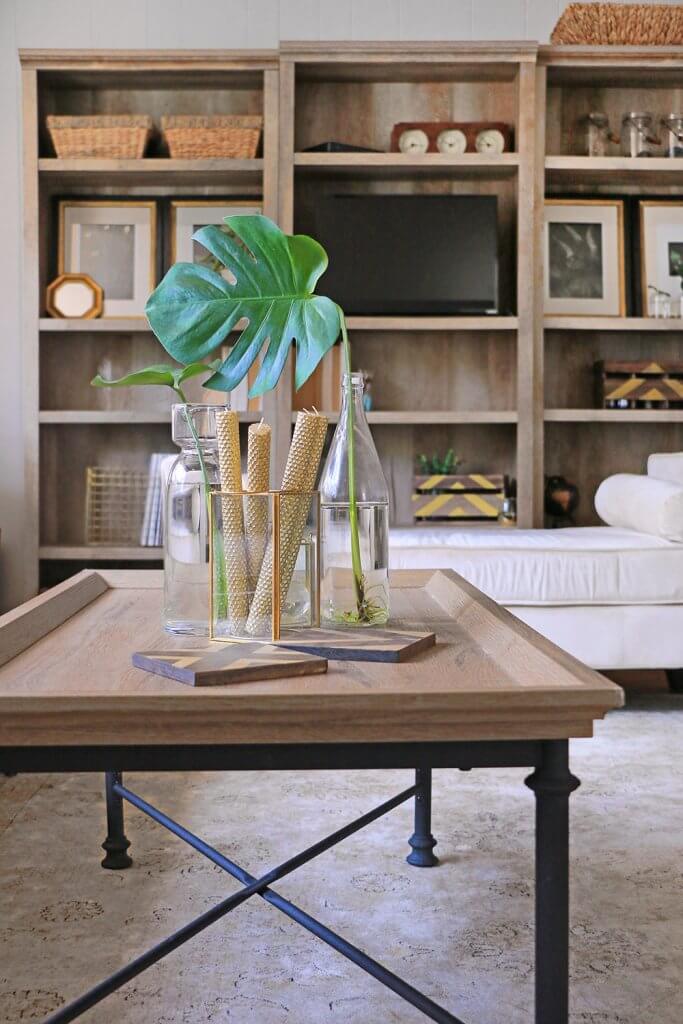 contemporary coffee table display