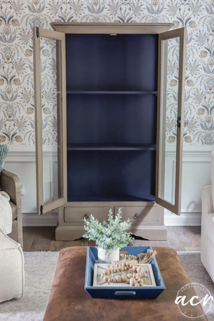 paint a wood look finish 16 wood look cabinet with black interior