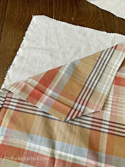 DIY fall plaid pillows