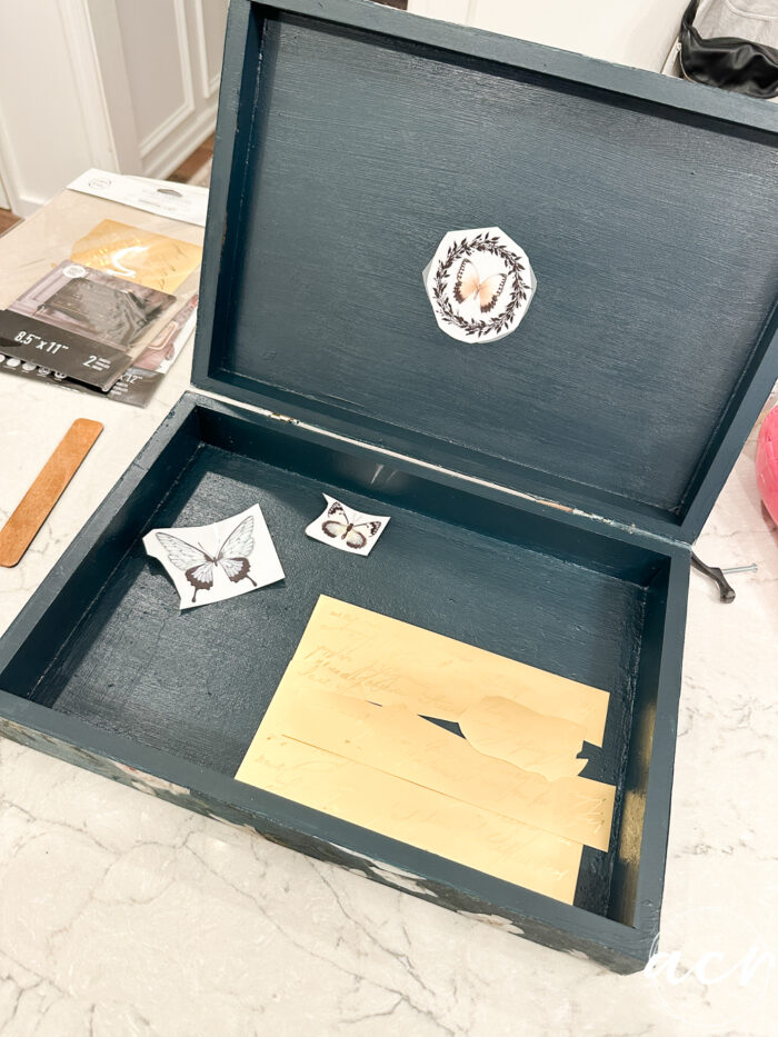 transfers laying inside box