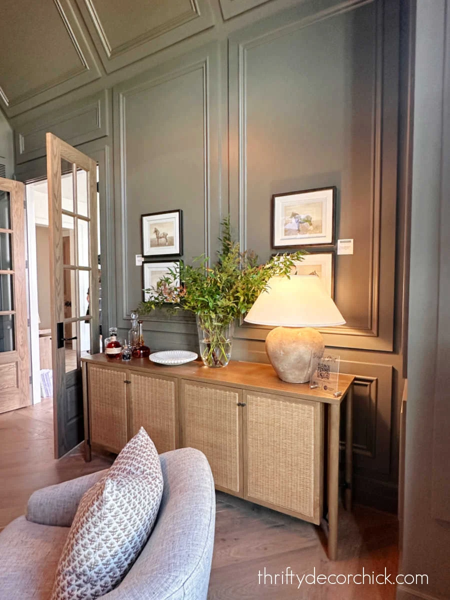 color washed green office