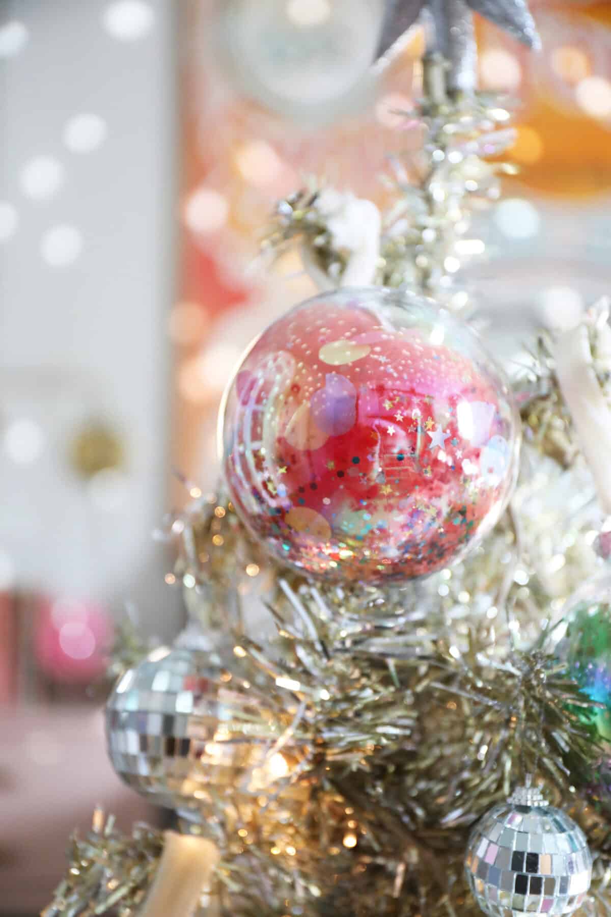 colorful confetti ornaments