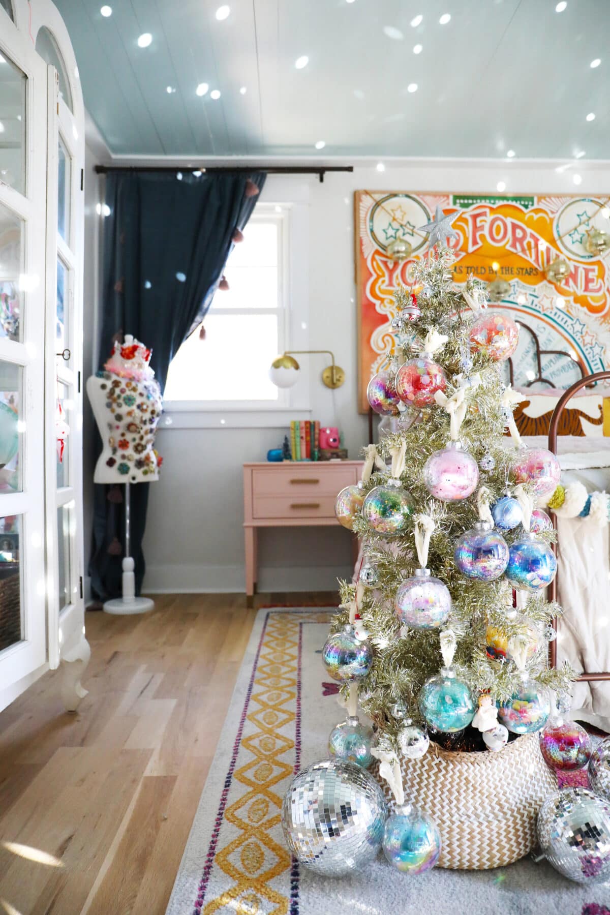colorful confetti ornaments