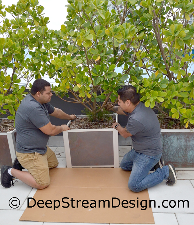 accessing the planter liner for spring conditioning