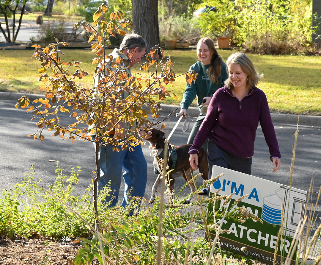 rain gardens catch and hold runoff water 12 neighbor with dog greeting larry and jessica