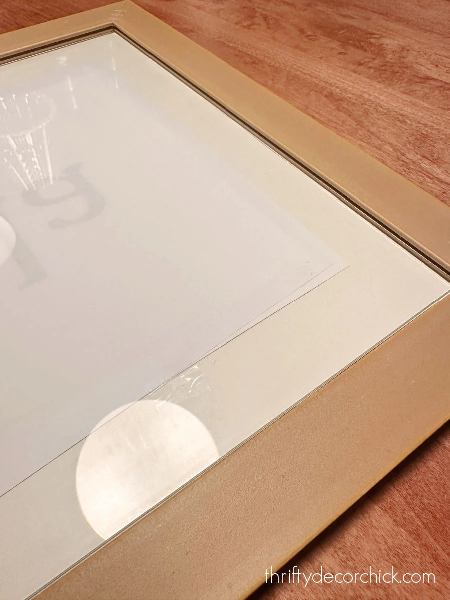 removing glass from artwork