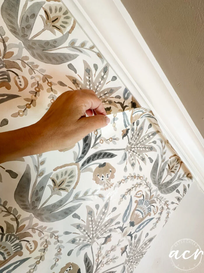 hanging prepasted strippable wallpaper artsy chicks rule 12 pulling cut paper off