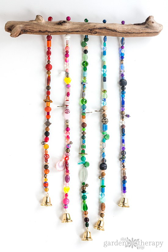 how to make a beaded wind chime with bells step (9)