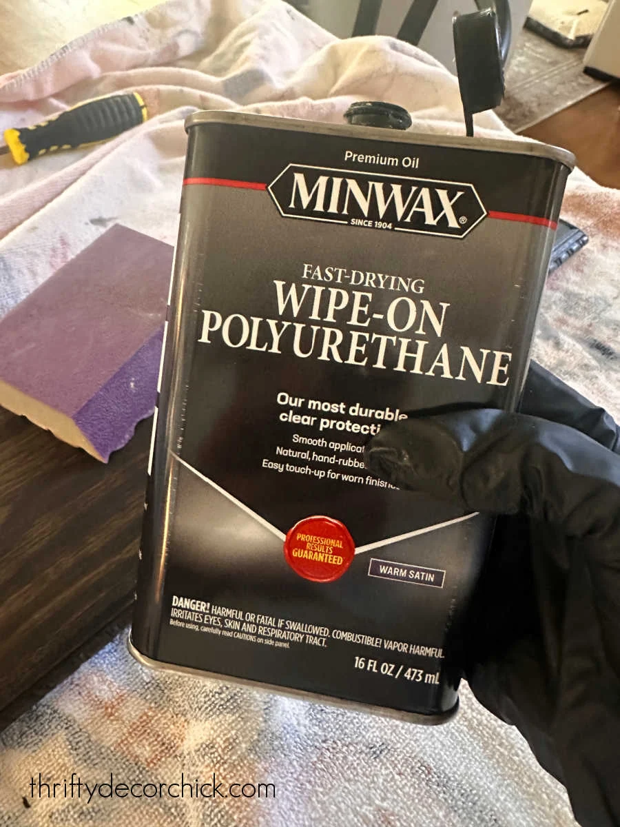 wipe on poly stained wood