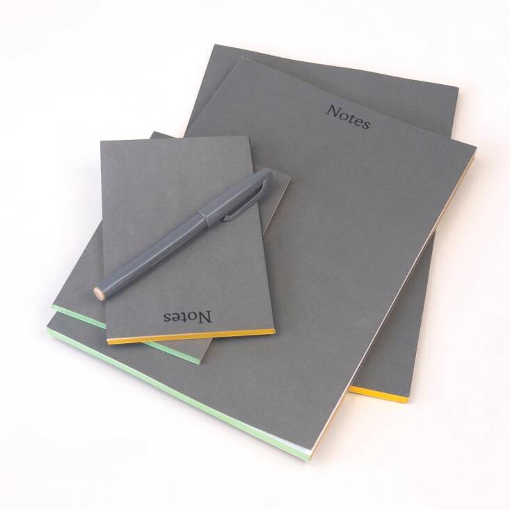 wms&co charcoal multi-color edged journals and jotters