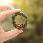 Miniature Evergreen Wreath Ornaments From Real Plant Clippings