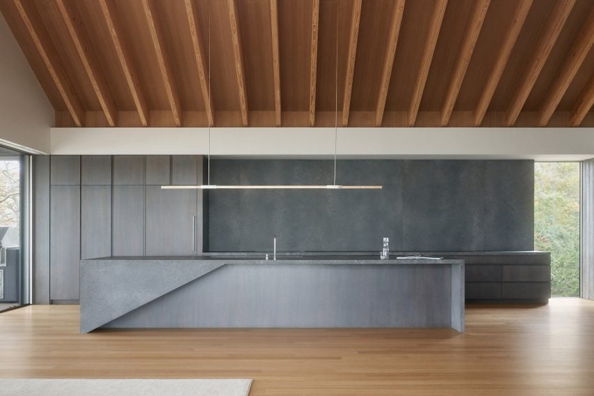 kitchen in the desai chia-designed house
