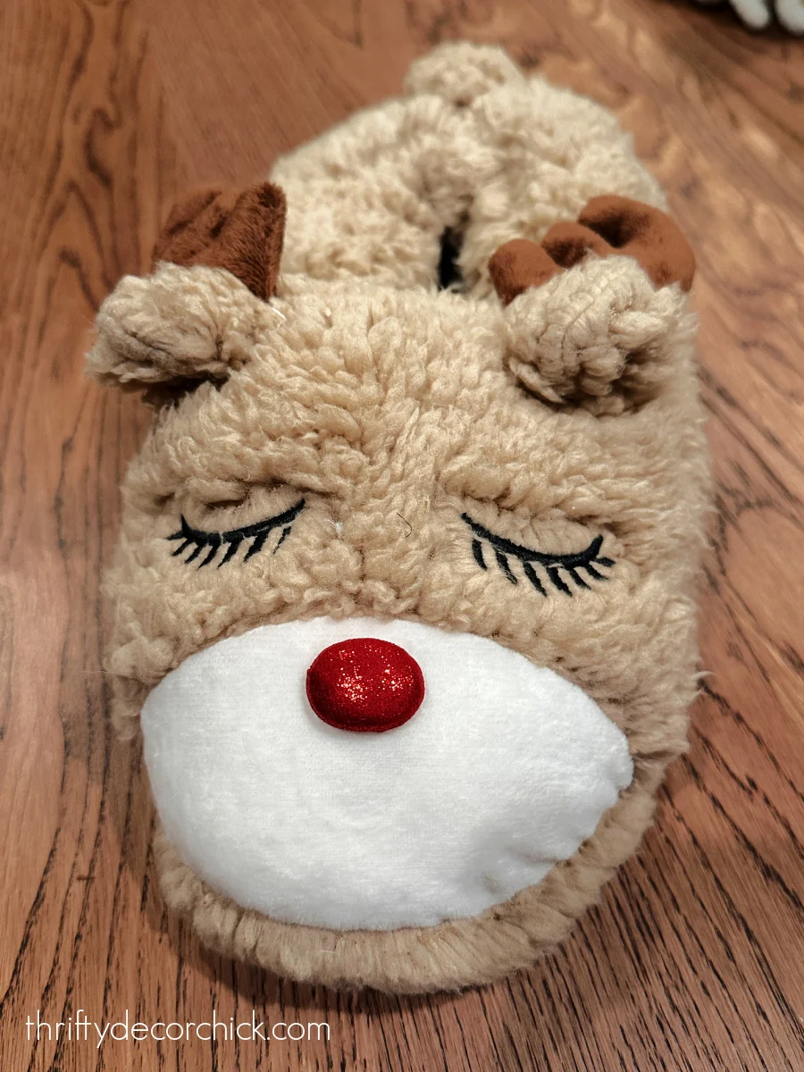 soft reindeer slippers