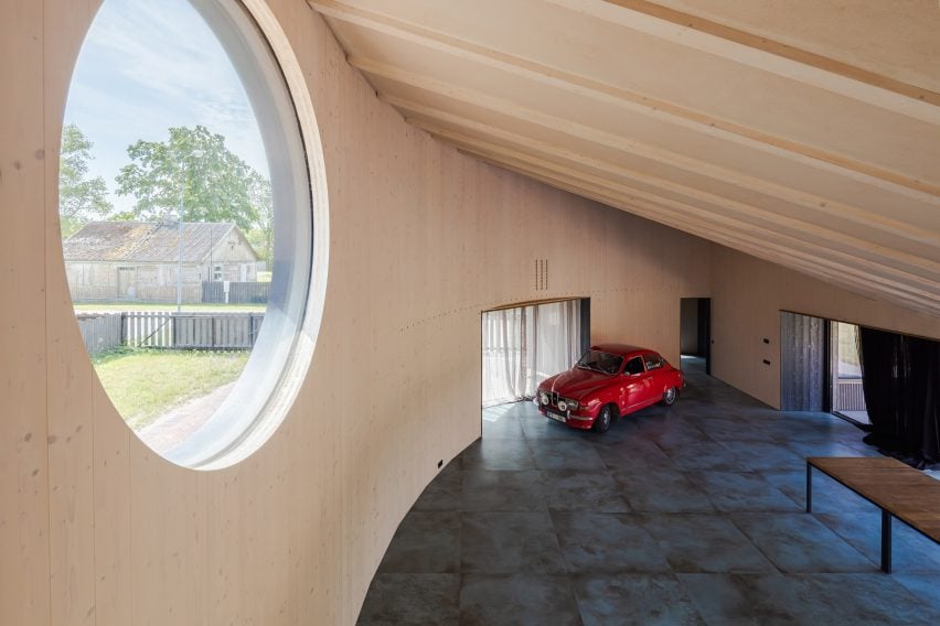 living space interior at the pāvilosta house