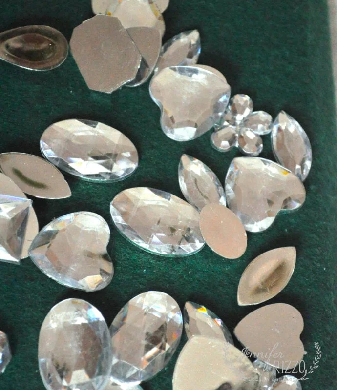 make vintage bejeweled christmas tree art 2 use faux plastic rhinestones to make a bejeweled christmas tree