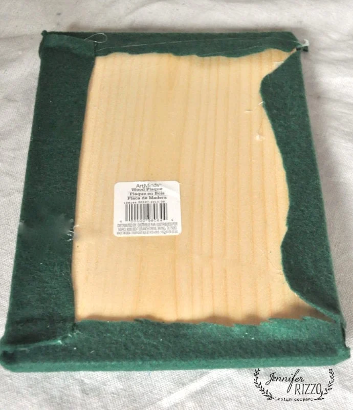 make vintage bejeweled christmas tree art 3 wrap wood peice in felt to make a bejeweled christmas tree