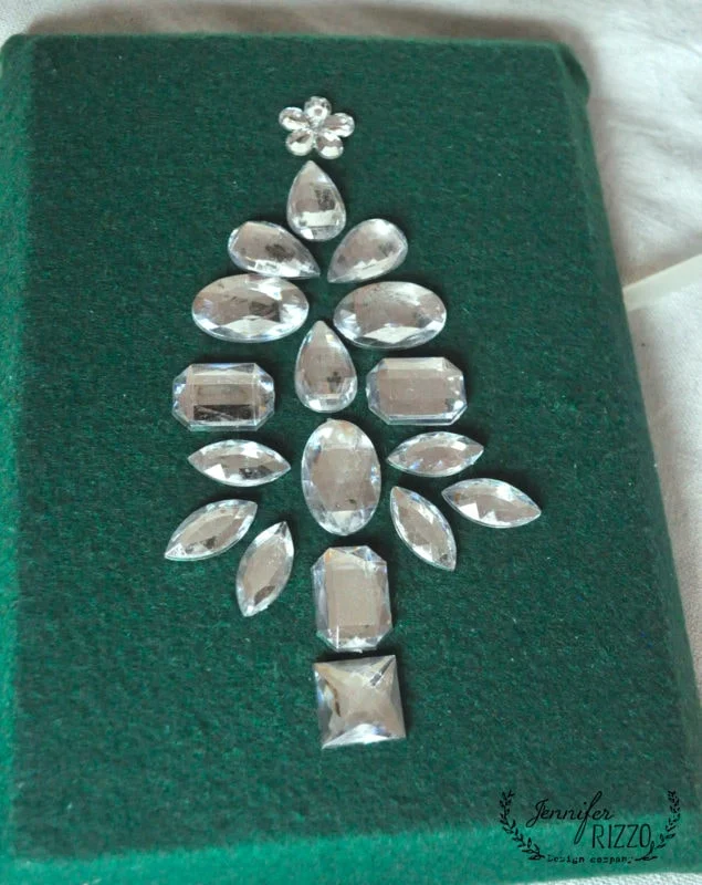 make vintage bejeweled christmas tree art 7 place rhinestones before gluing for your bejeweled christmas tree