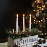 Rustic and Natural Christmas Candle Centerpiece