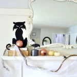 Halloween Mantel Decor with Pumpkins, Spiders and More