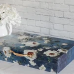 Decoupage Tissue Paper Flatware Box Makeover