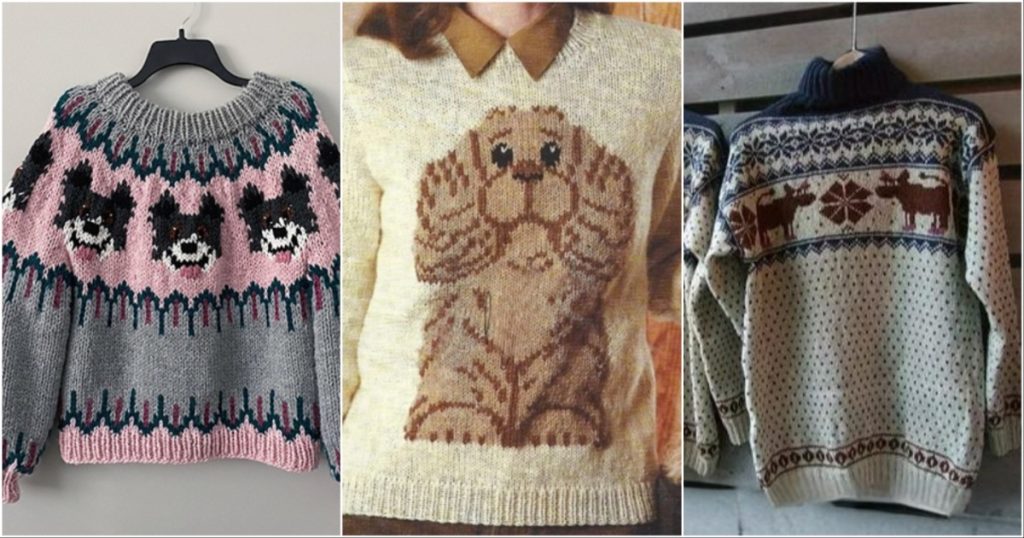 7 Dog-Printed Sweater Free Knitting Patterns Bright Stuffs