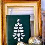 Make Vintage Bejeweled Christmas Tree Art