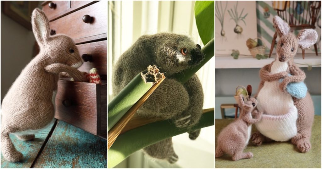 14 Lifelike Knitted Animal Toys Free Patterns Bright Stuffs