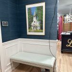 Foyer Progress Reupholstered Bench And Artwork