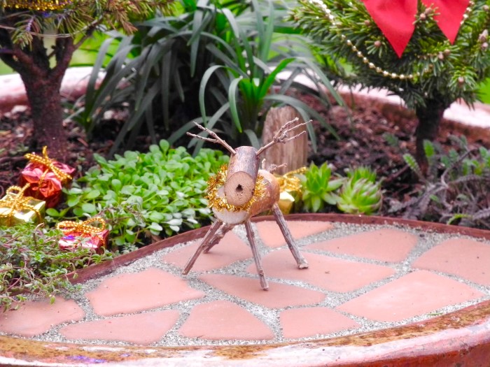 miniature garden reindeer