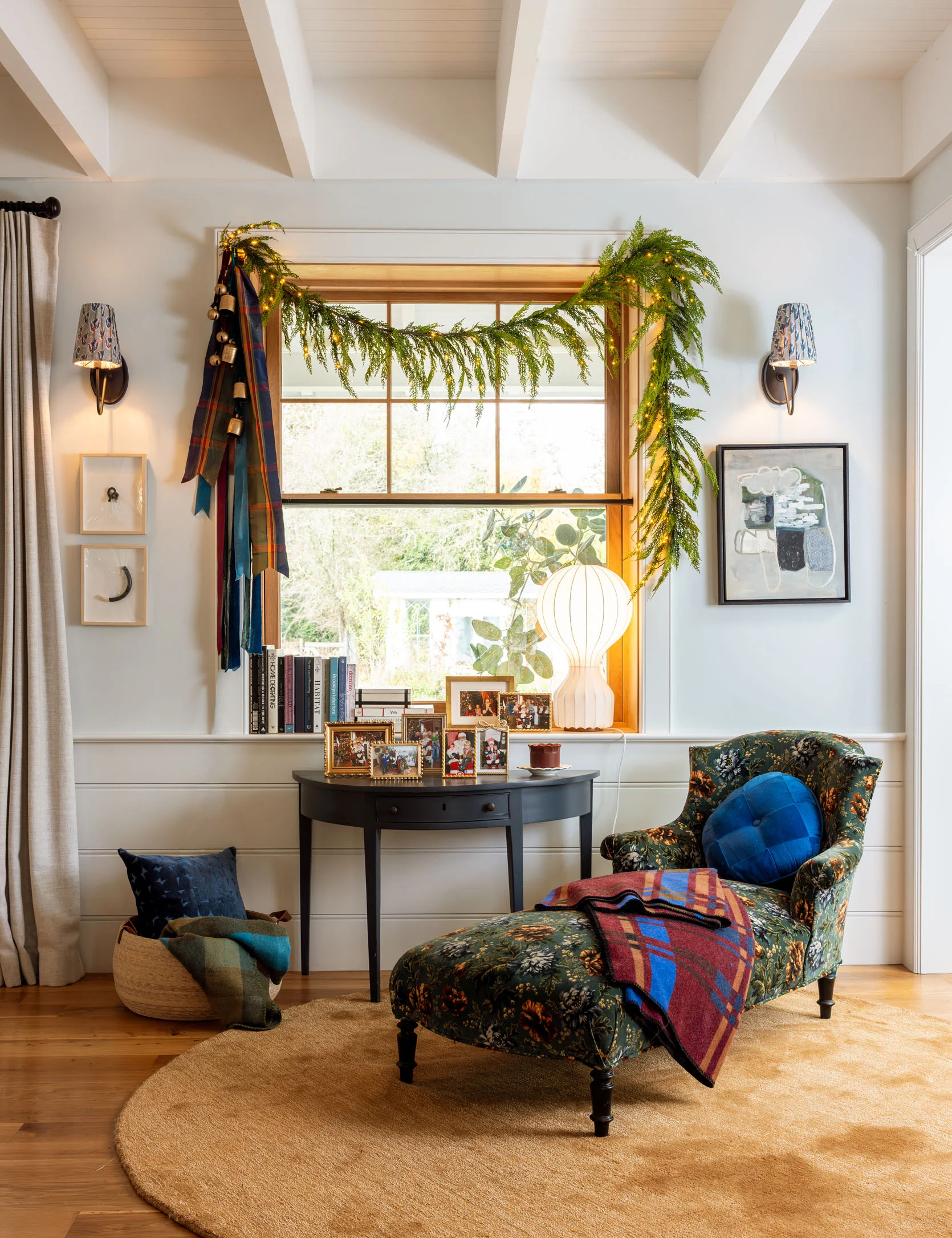 floral chaise lounge