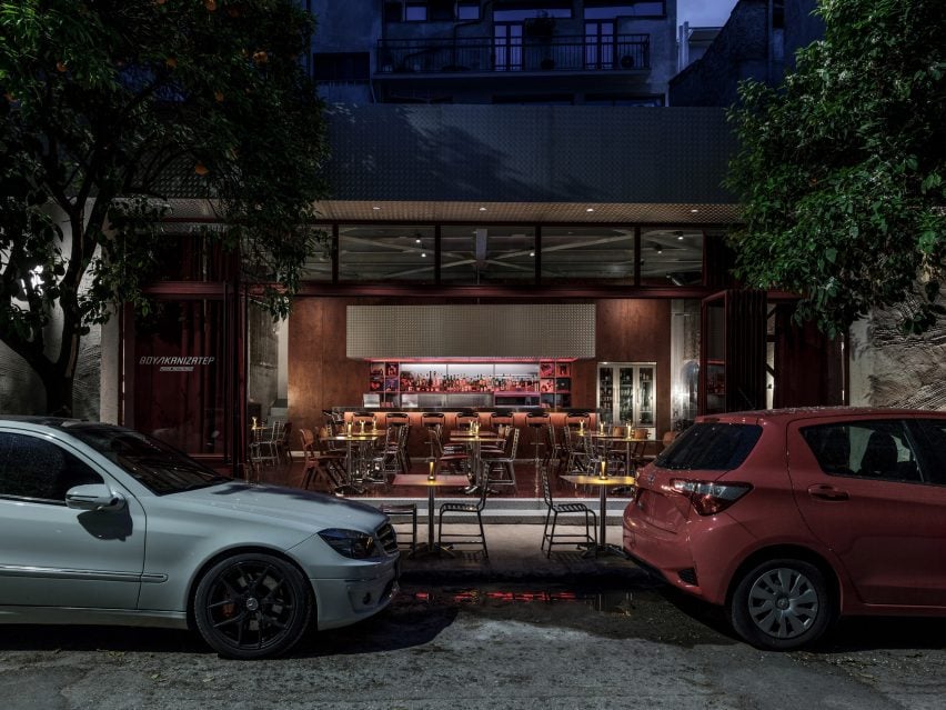 athens bar seen from outside