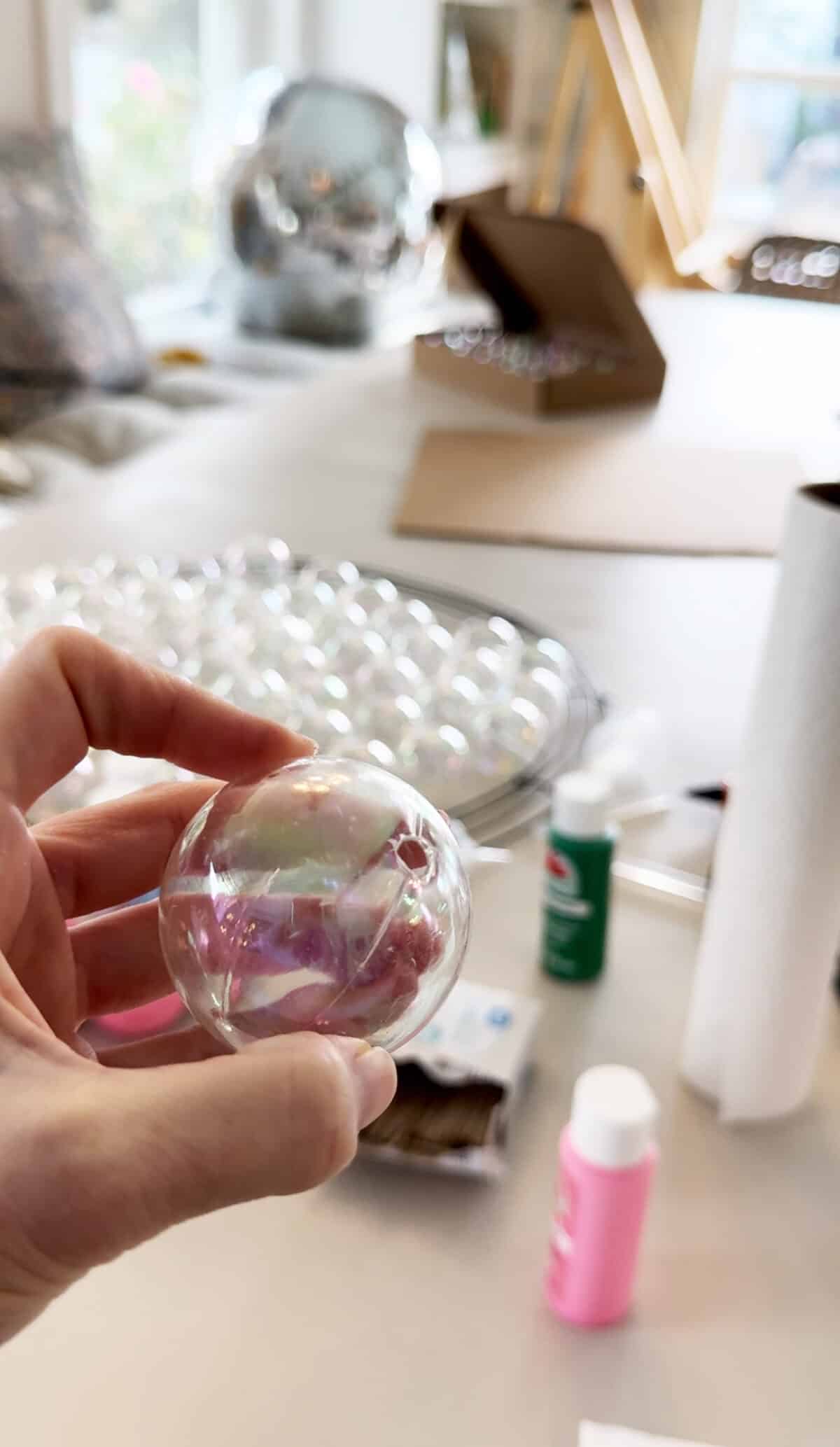 wreath and ornaments