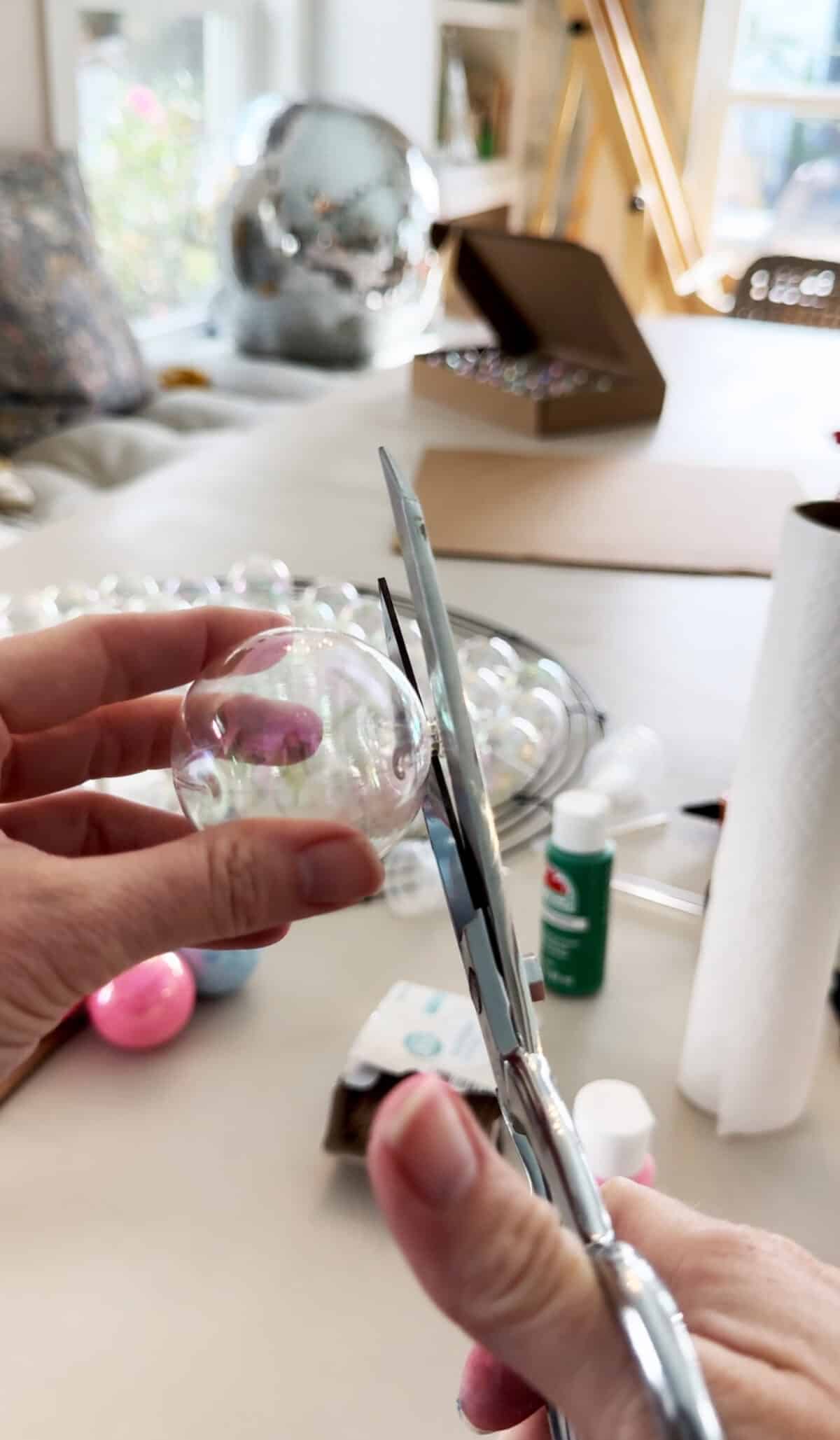 wreath and ornaments