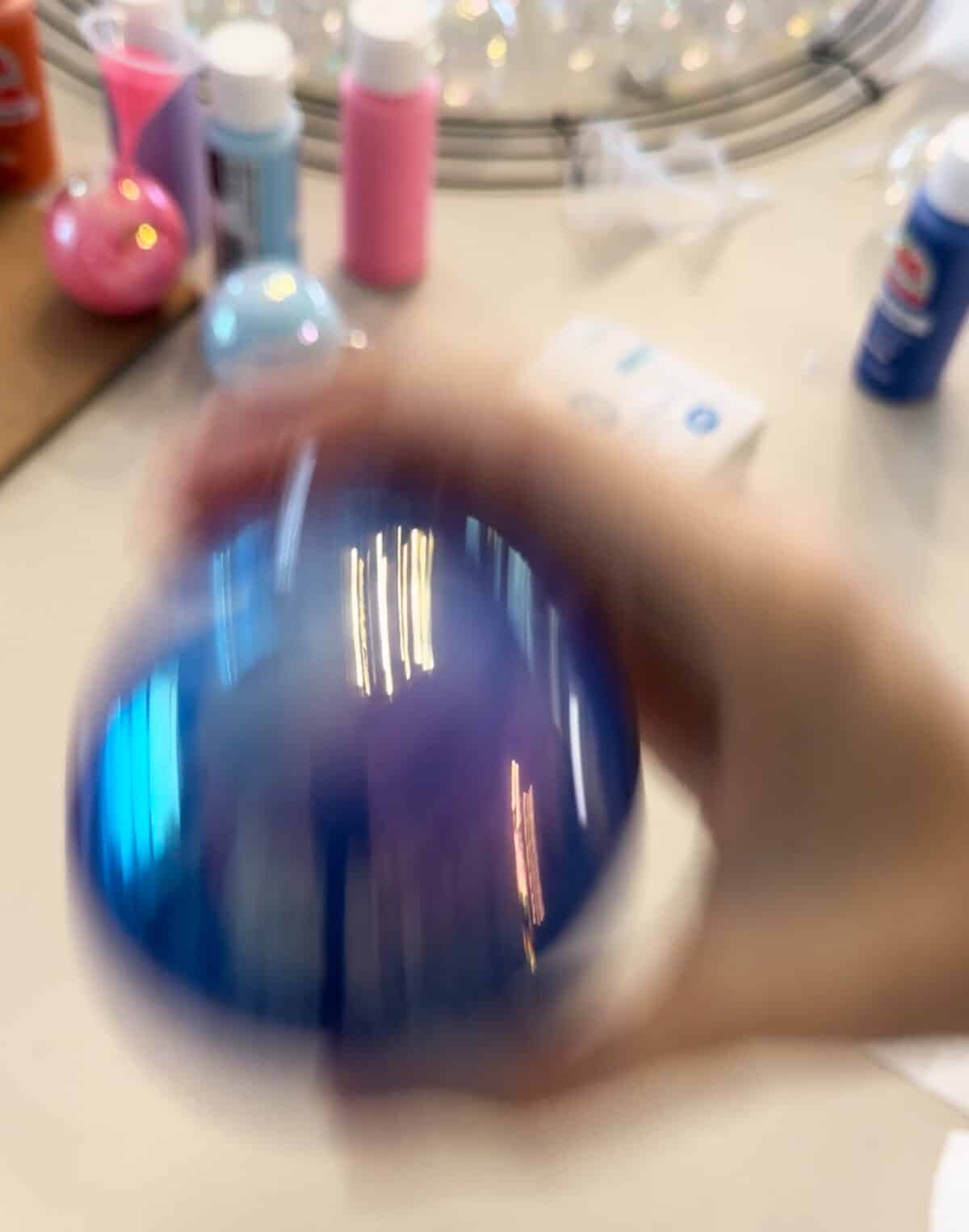 wreath and ornaments