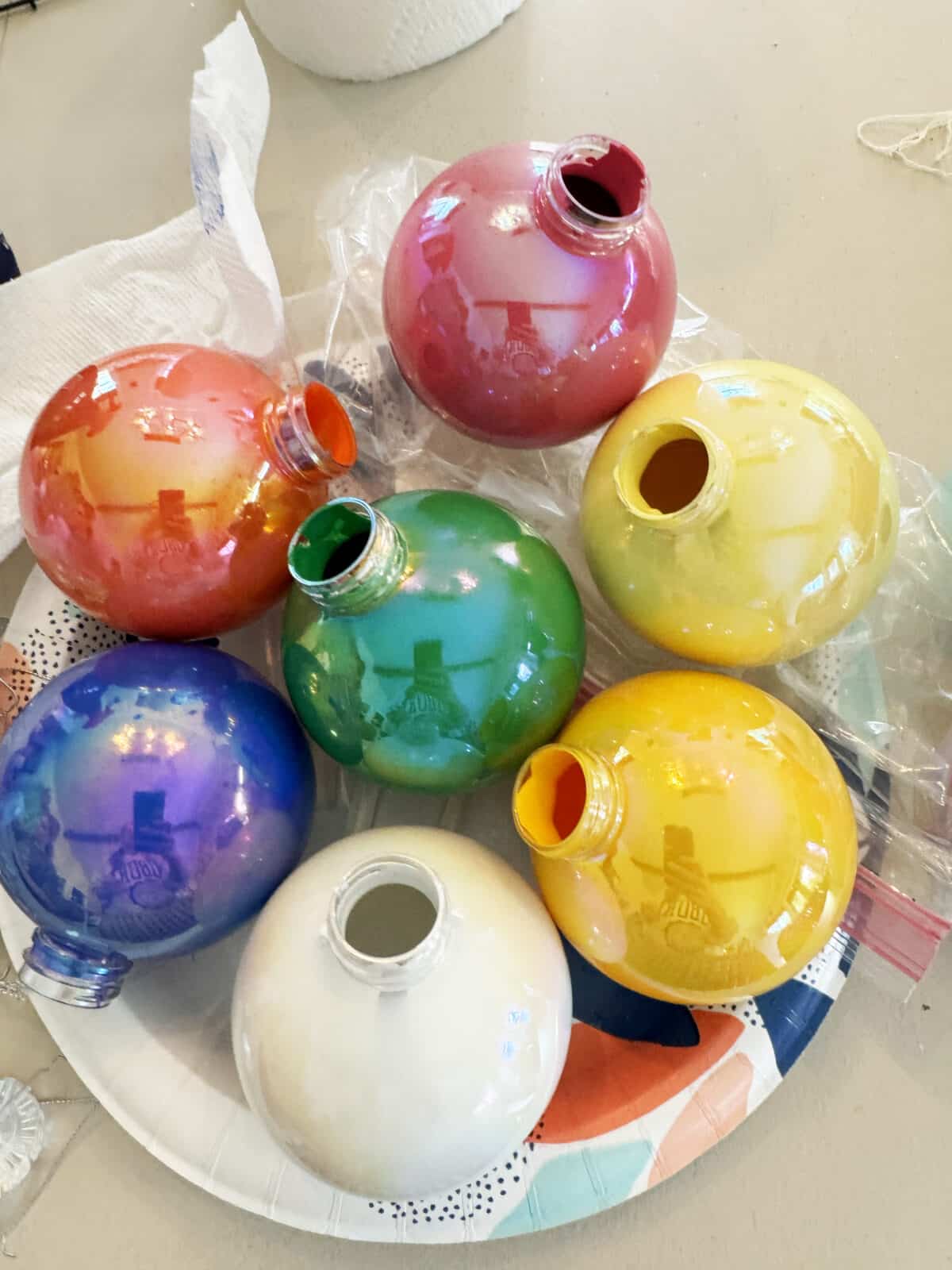 wreath and ornaments