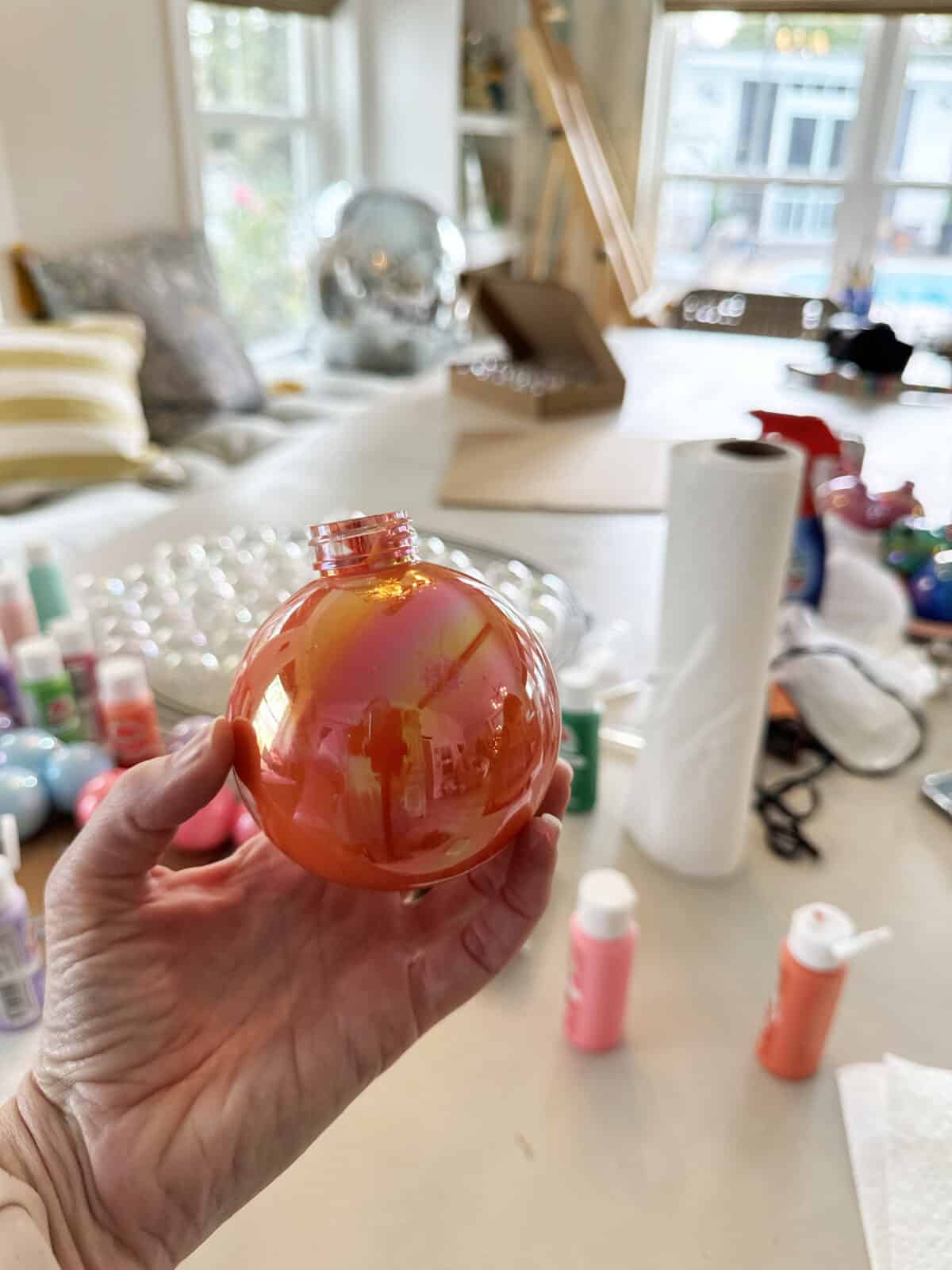 wreath and ornaments