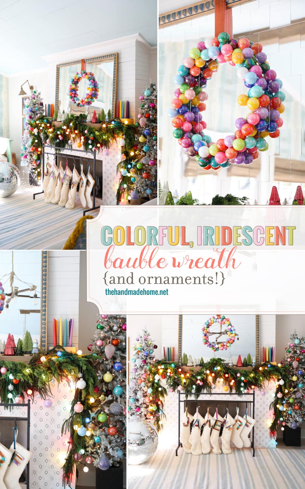 wreath and ornaments