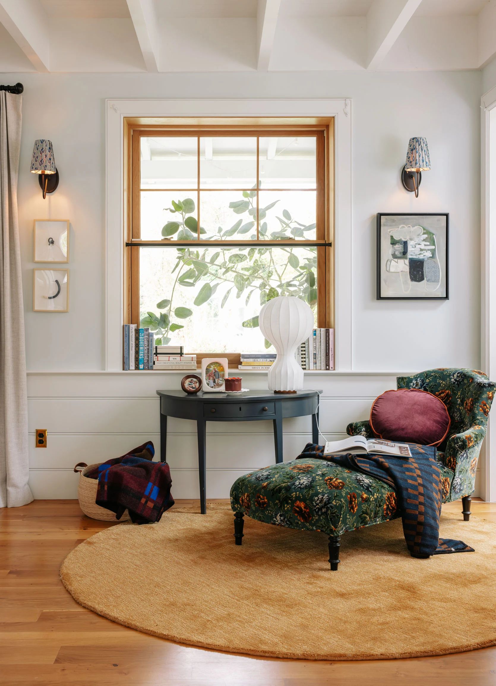 floral chaise lounge