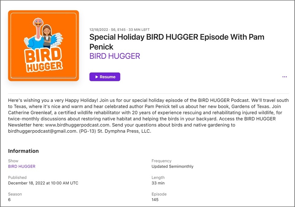 talking texas gardens with skip richter and on bird hugger podcast 1 talking texas gardens