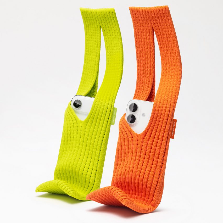 yellow and orange iphone pockets by issey miyake and apple