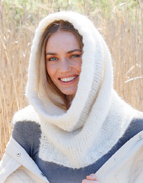 diy easy hooded scarf knitting patterns