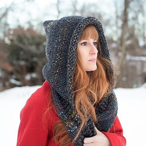 knitted hooded scarf free patterns ⋆ bright stuffs