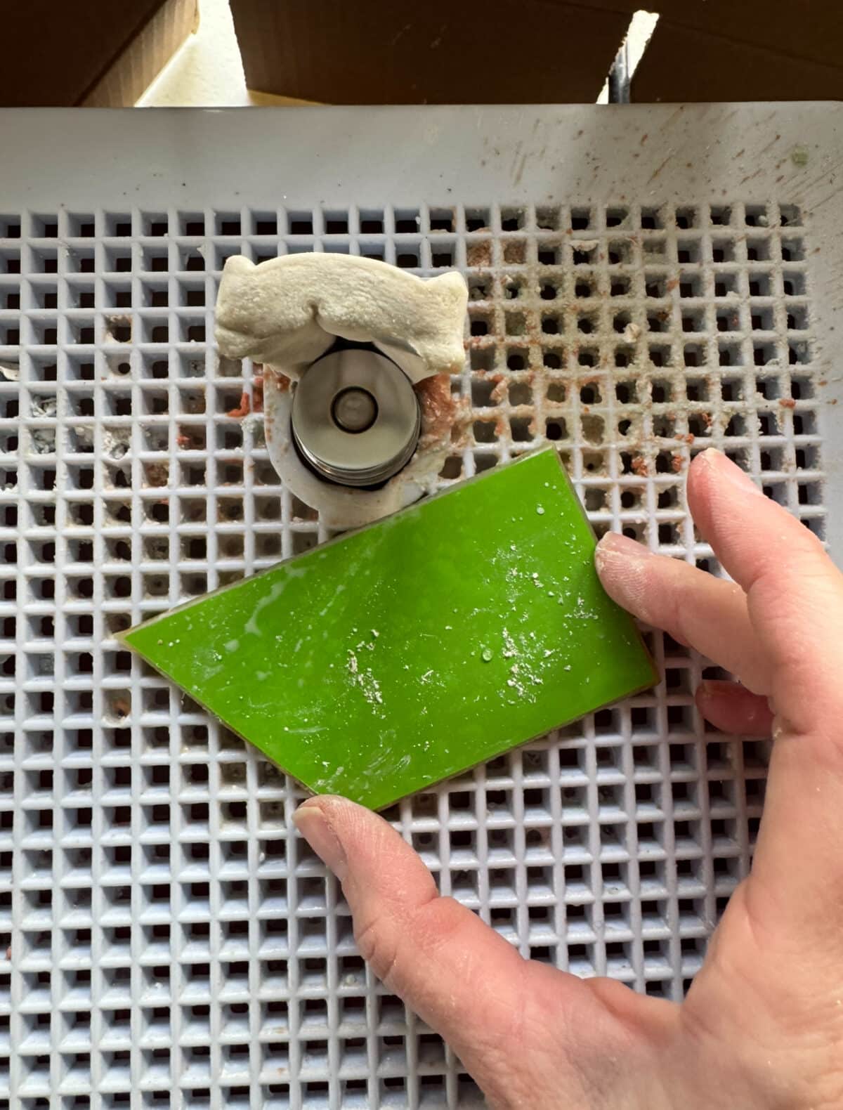 free-standing stained-glass christmas