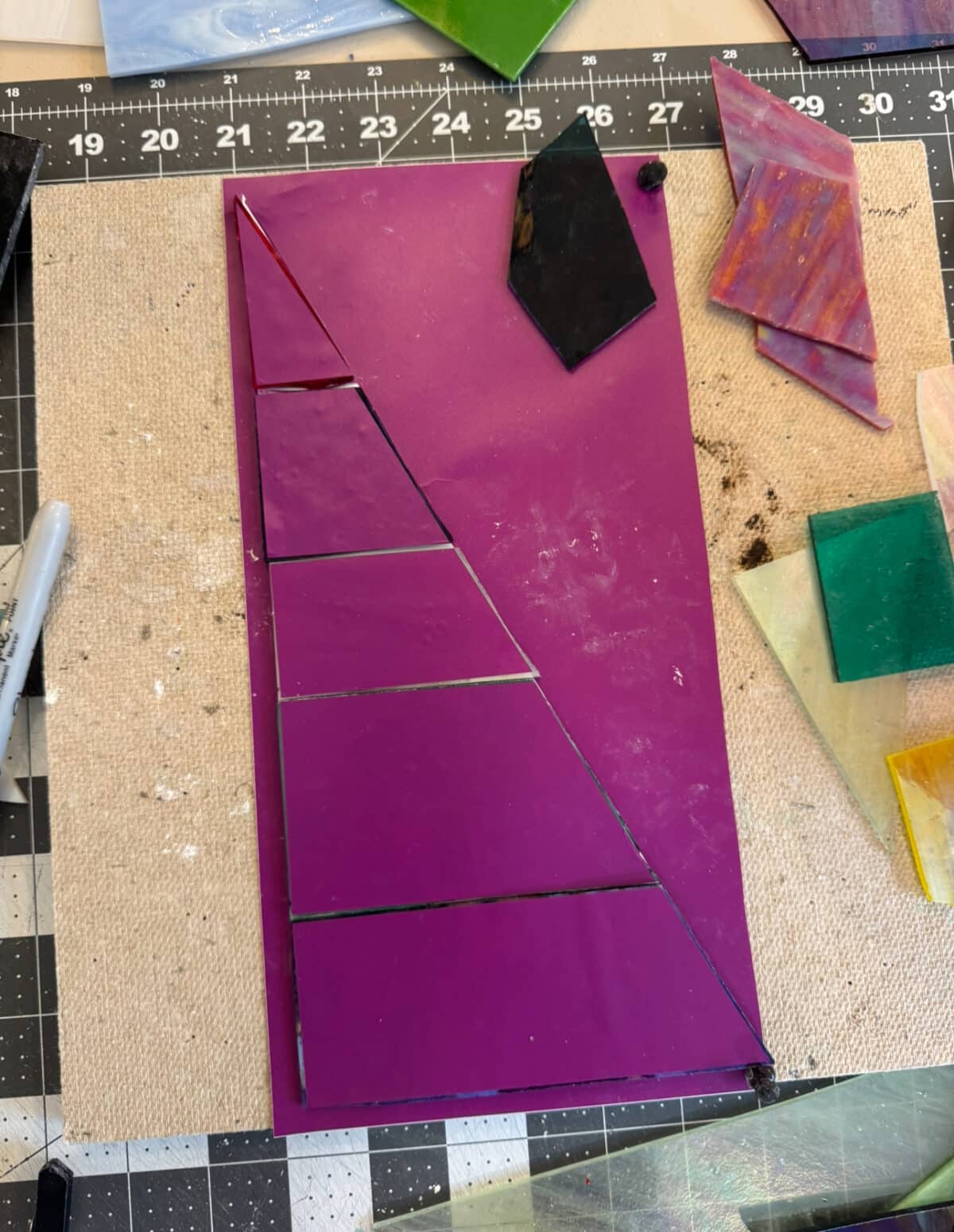 free-standing stained-glass christmas