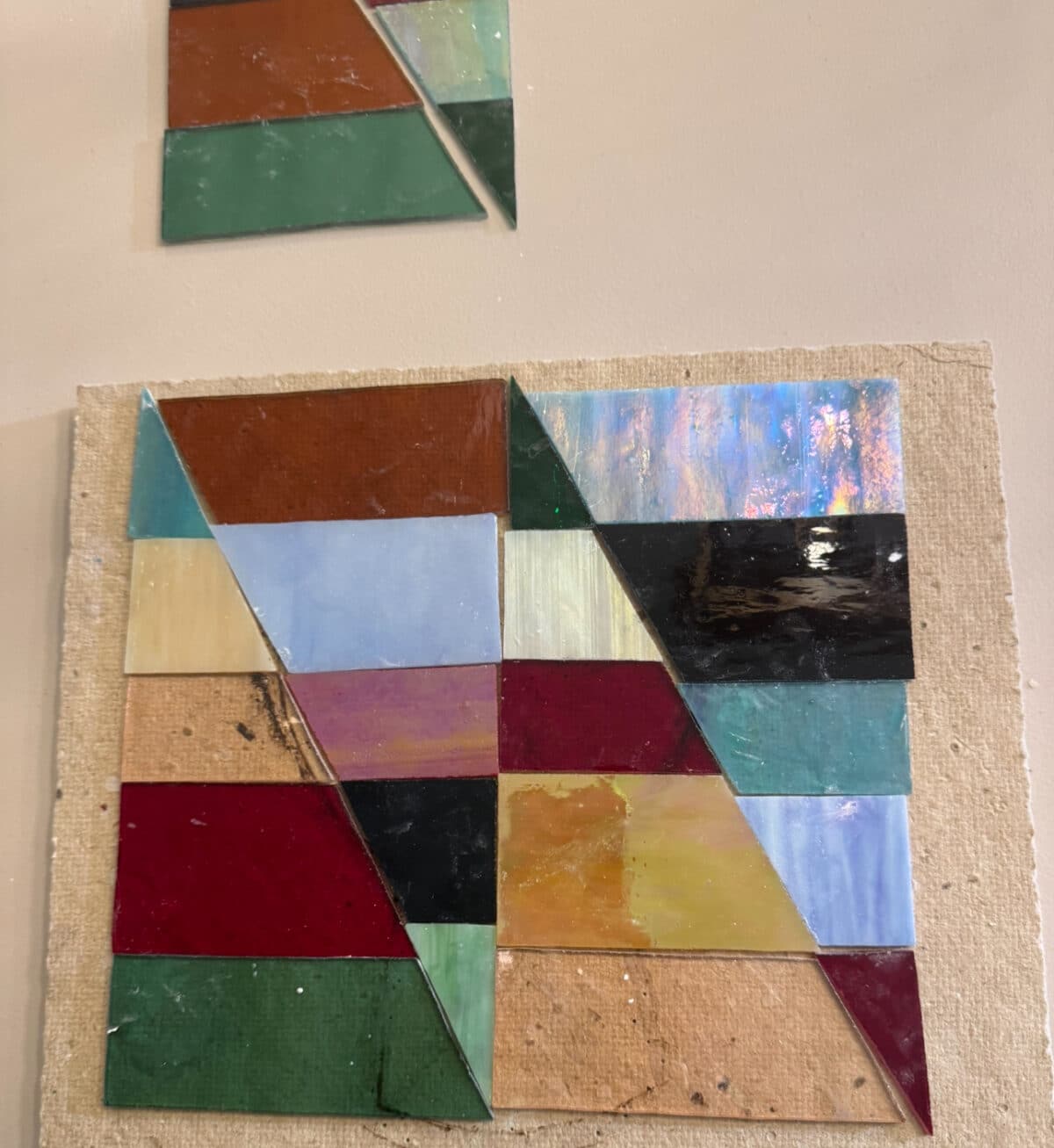 free-standing stained-glass christmas