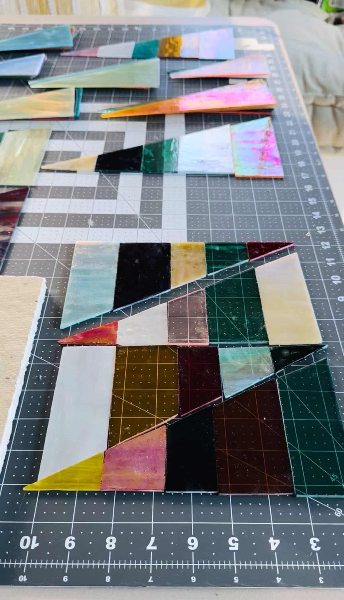 free-standing stained-glass christmas