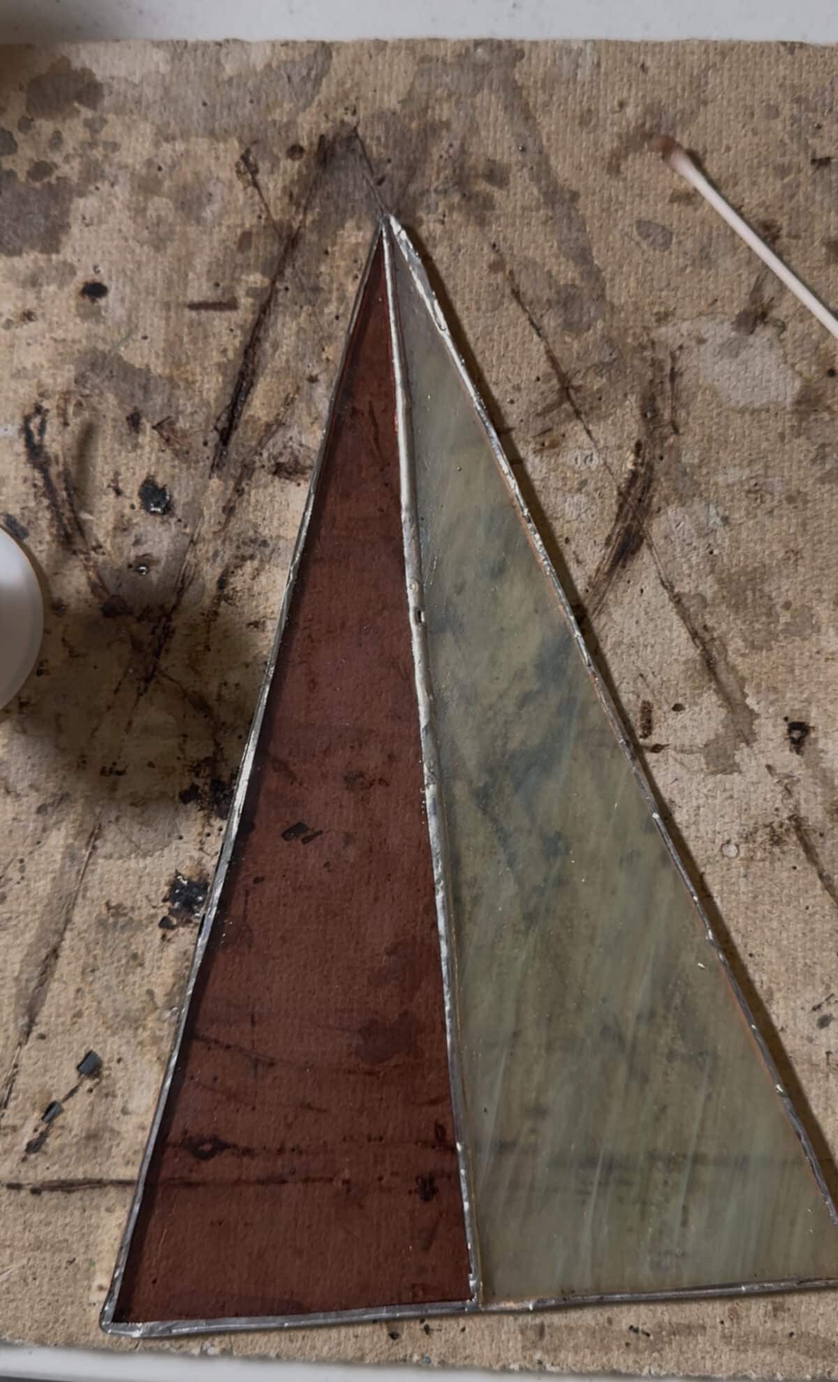 free-standing stained-glass christmas