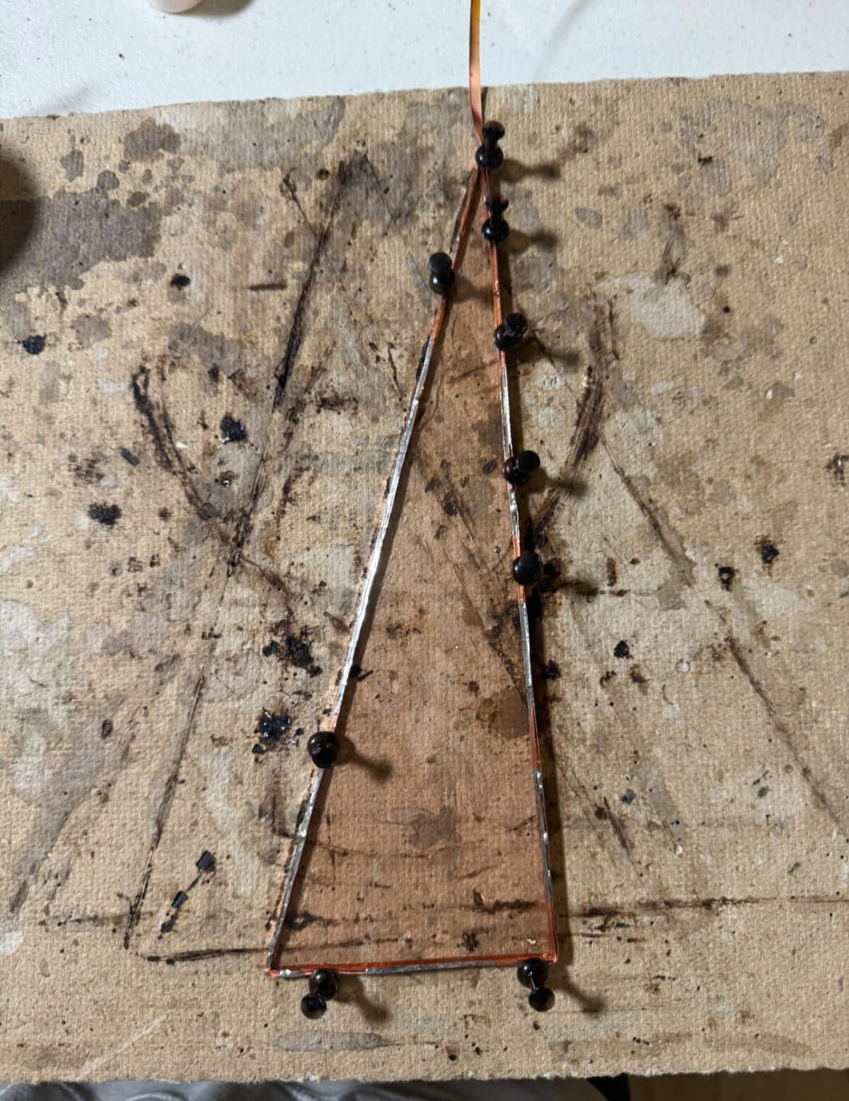 free-standing stained-glass christmas